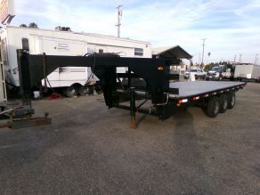 2000 Custom Goose neck flat trailer 28ft Photo 2
