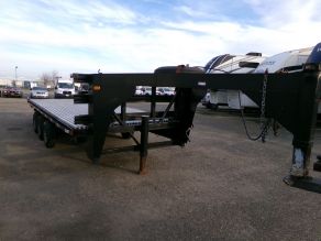2000 Custom Goose neck flat trailer 28ft Photo 3